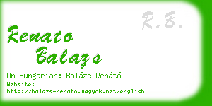 renato balazs business card